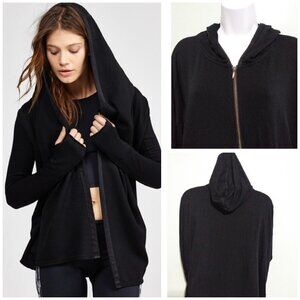 Nesh NYC Womens hoodie  L soft casual workout yoga black stretch y2k retro